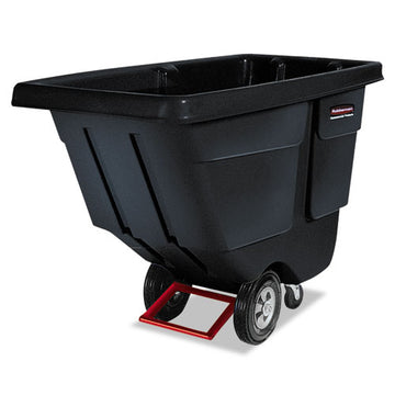 Rubbermaid® Commercial Rotomolded Tilt Truck, Rectangular, Plastic, 850 Lb Capacity, Black freeshipping - TVN Wholesale